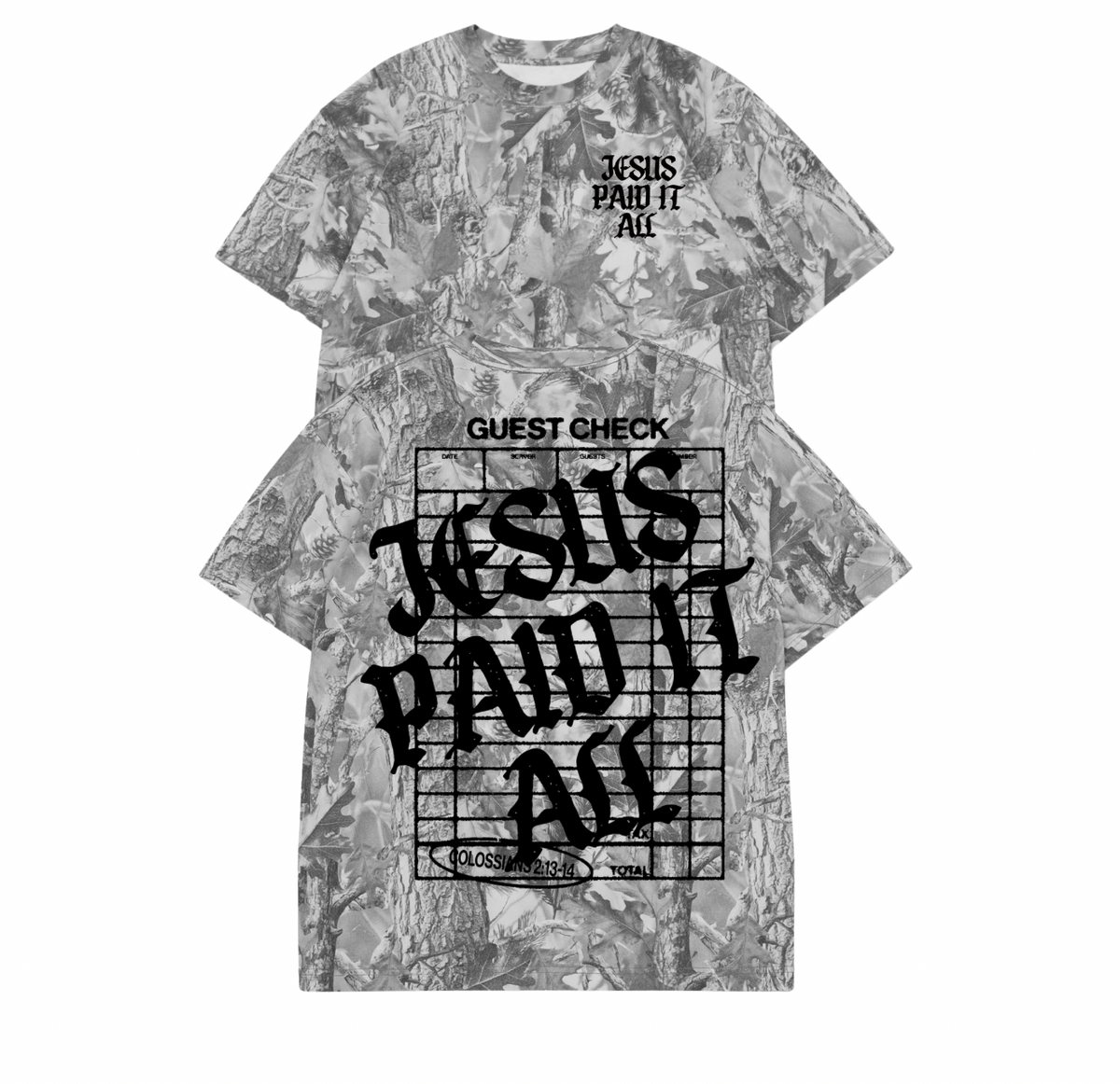 Jesus Paid it All (Grey Camo)